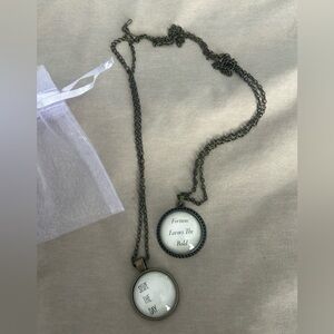 Inspirational "Fortune Favors The Bold" Pendant Necklace - Bronze Tone